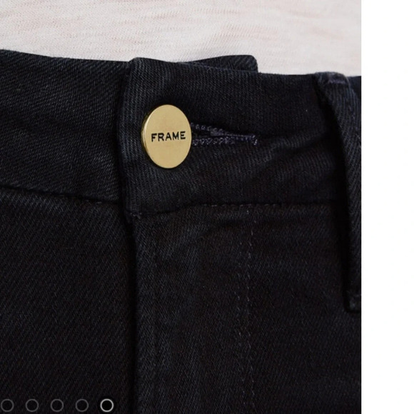 Frame Le Crop Mini Boot Black size 26  Raw Hemline Streetwear Edgy. NWOT - Picture 17 of 17